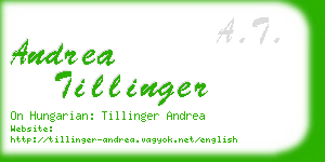 andrea tillinger business card
